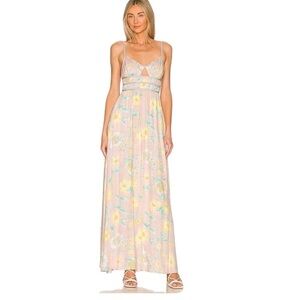 FREE PEOPLE Wisteria Maxi Dress in Light Combo